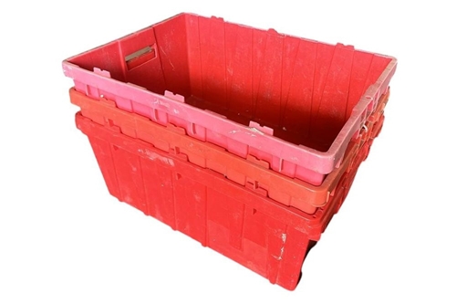  Used Red Buckhorn Nestable Totes